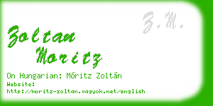 zoltan moritz business card